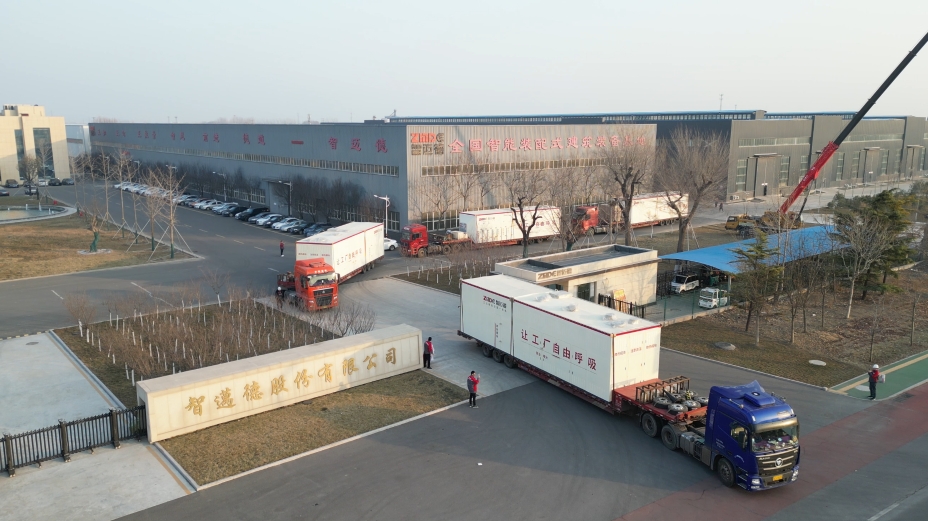 助力鋼構(gòu)廠環(huán)保評級再提升！智邁德三元轉(zhuǎn)輪智能一體機(jī)批量發(fā)車交付！